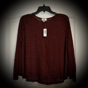 Burgundy Striped Shirt